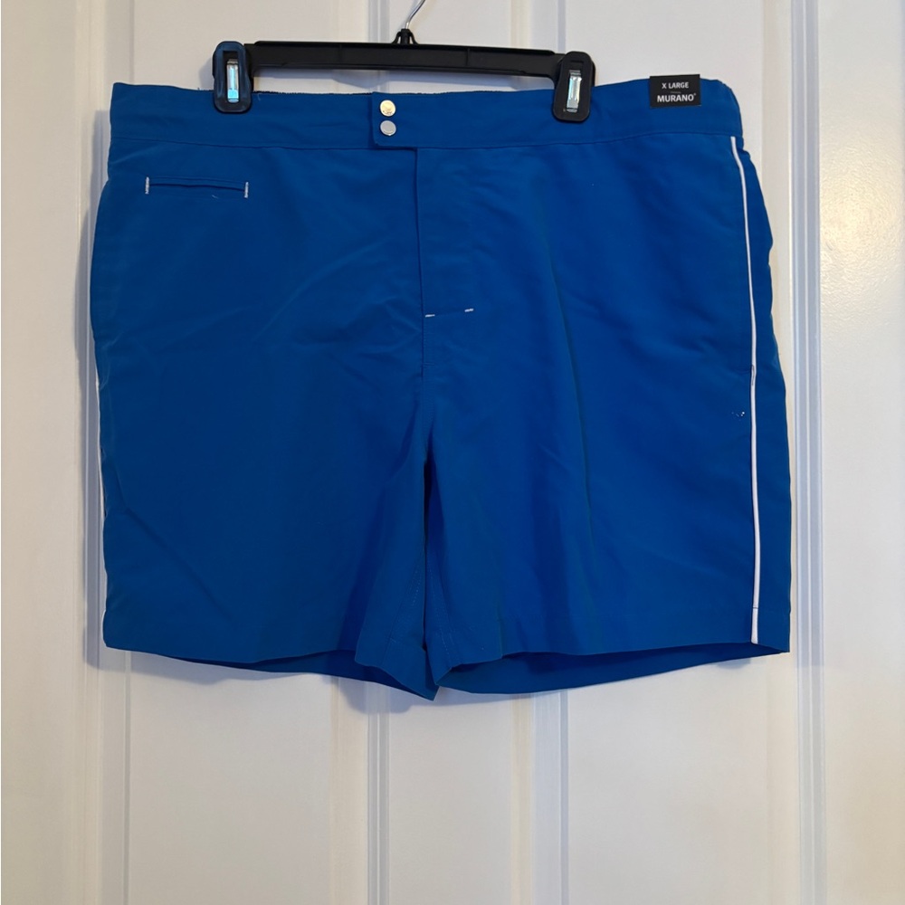 Murano - Bright Blue Men's Swim Board Shorts.  Size XL.  6” Inseam. NEW